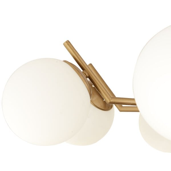 Sara 8Li Eskitme Boyalı Beyaz Camlı Modern Genç Odası Yemek Masası Üstü Salon Avize