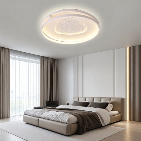 Aeris 50'lik Yuvarlak Üçgen Ledli 148 Watt Plafonyer 3 Renkli Avize