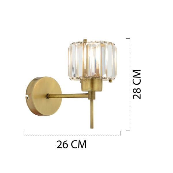 Sadem 3 Lü Eskitme 3 Parça Kristalli Taşlı Modern Tasarım Kristal Salon Avize-Aplik Seti