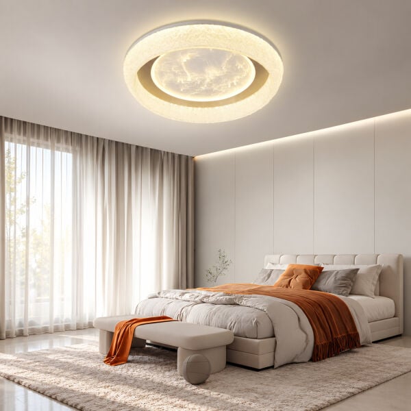 Rovena 50'lik Yuvarlak Ledli 132 Watt Plafonyer 3 Renkli Avize