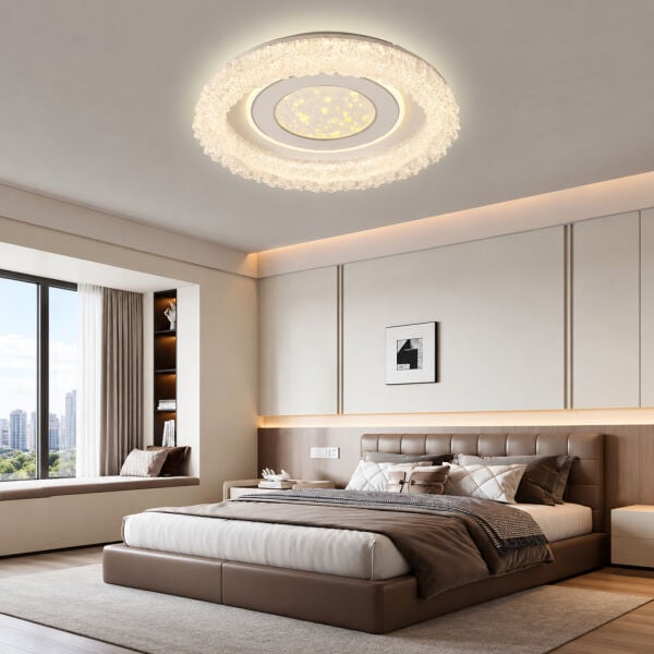 Solena 50'lik Yuvarlak Ledli 140 Watt Plafonyer 3 Renkli Avize