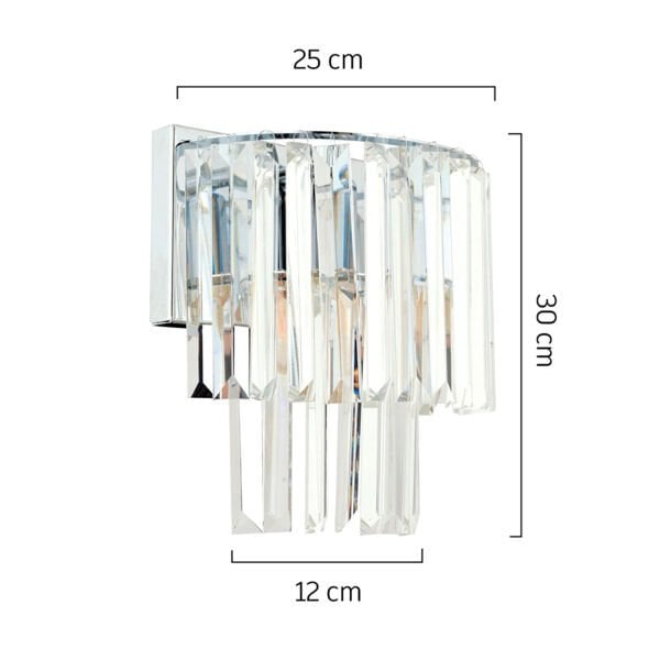 Nilüfer Dikdörtgen Krom 3 Parça Kristalli Taşlı Modern Tasarım Kristal Salon Avize Seti