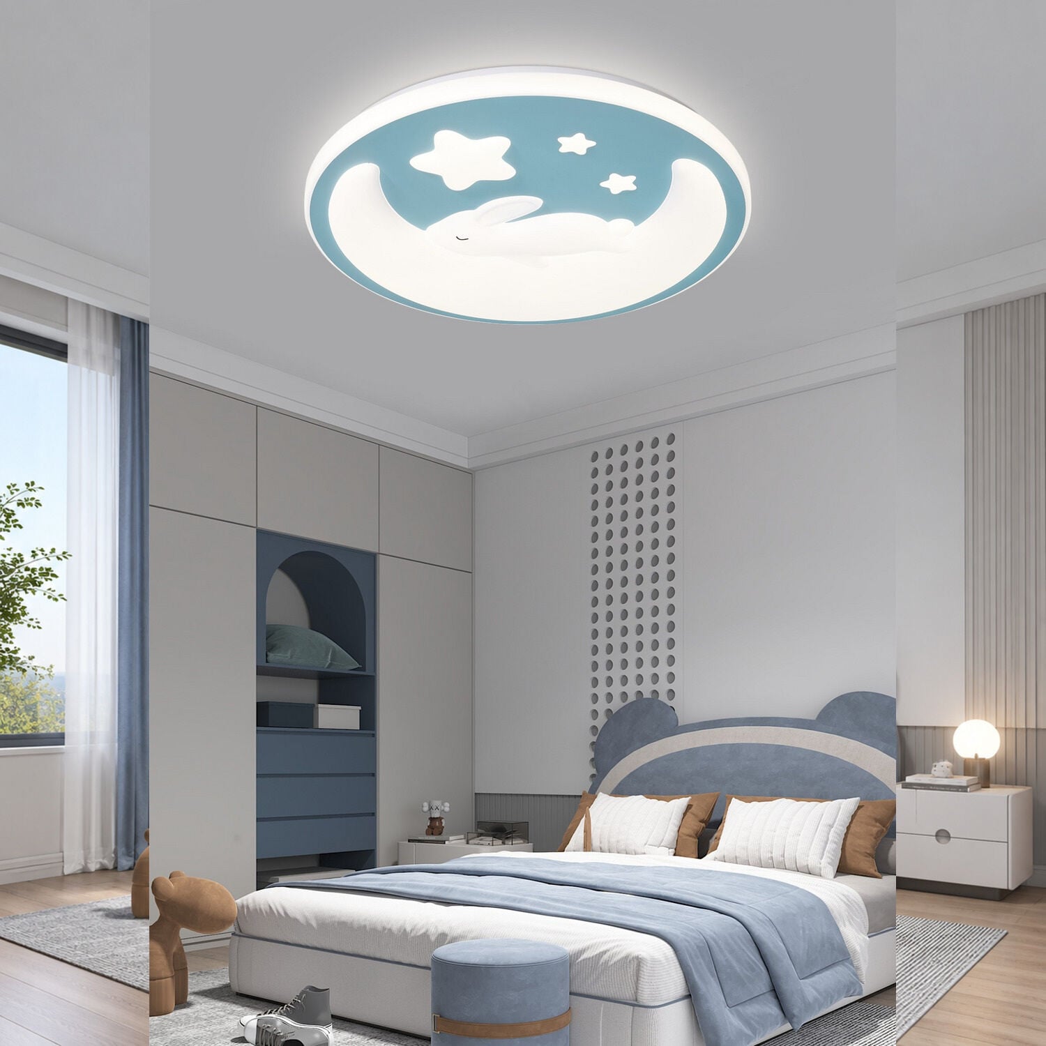 Varelli Mavi 120 Watt Plafonyer Çocuk Odası Led Avize