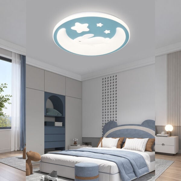 Varelli Mavi 120 Watt Plafonyer Çocuk Odası Led Avize