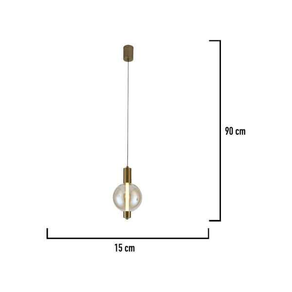 Mira Tekli Bal Camlı 4 Watt Modern Salon Led Sarkıt Avize