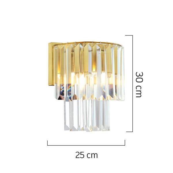 Nilüfer Dikdörtgen Eskitme 3 Parça Kristalli Taşlı Modern Tasarım Kristal Salon Avize-Aplik Seti