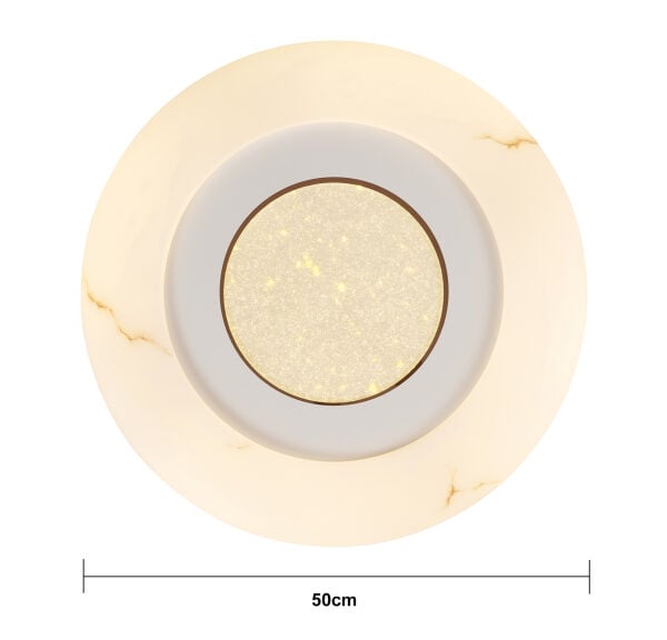 Alvera 50'lik Yuvarlak Ledli 140 Watt Plafonyer 3 Renkli Avize