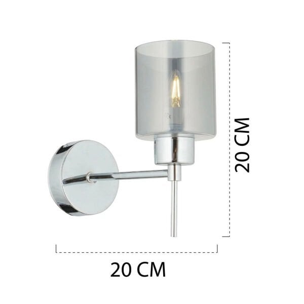 Cemre 4'Lü Krom Modern Tasarım Yatak Odası Salon Avize-Aplik Seti 3 Parça Avize-Aplik Seti Seti