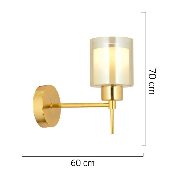 Cemre 6 Lı Gold Modern Tasarım Yatak Odası Salon Avize-Aplik Seti 3 Parça Avize-Aplik Seti Seti