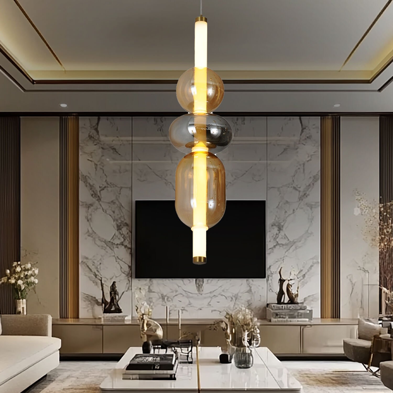 Olca 12 Watt Tekli Gold Modern Tekli Sarkıt Avize