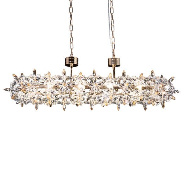 Mercan Sıralı Gold Kristal Taşlı Modern Oturma Odası, Yemek Masası Üstü, Salon Avize