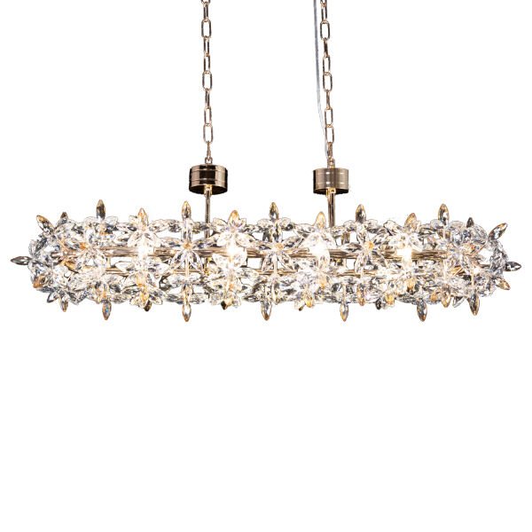 Mercan Sıralı Gold Kristal Taşlı Modern Oturma Odası, Yemek Masası Üstü, Salon Avize