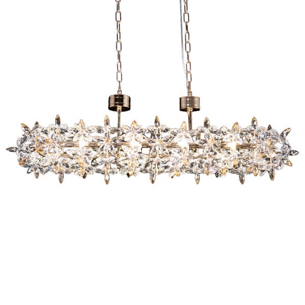 Mercan Sıralı Gold Kristal Taşlı Modern Oturma Odası, Yemek Masası Üstü, Salon Avize