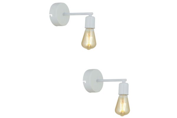 Binay Beyaz 2'li Aplik Seti Yatak Odası-Yatak başı,Cafe,Restoran için Duvar Lambası