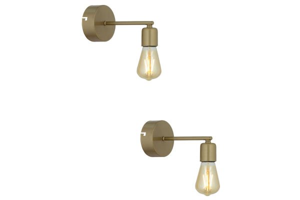 Binay Eskitme 2'li Retro Aplik Seti Yatak Odası-Yatak başı,Cafe,Restoran için Duvar Lambası