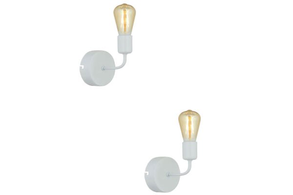 Core Beyaz 2'li Aplik Seti Yatak Odası-Yatak başı,Cafe,Restoran için Duvar Lambası