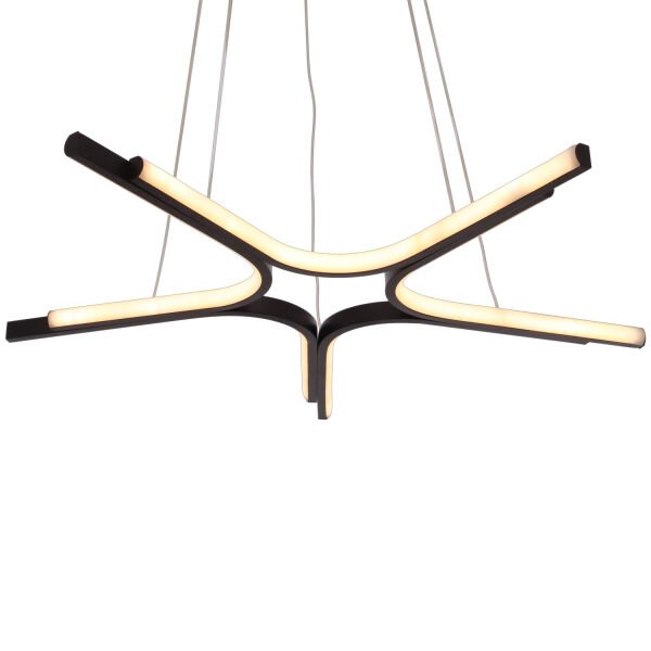 Simon Mat Siyah Boyalı 50 Watt Led 300K Salon Oturma Odası Genç Odası Ledli Avize