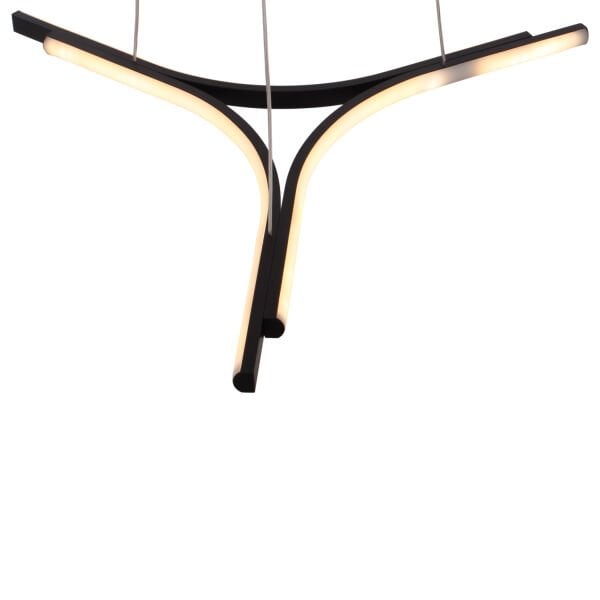 Simon Mat Siyah Boyalı 30 Watt Led 300K Salon Oturma Odası Genç Odası Ledli Avize