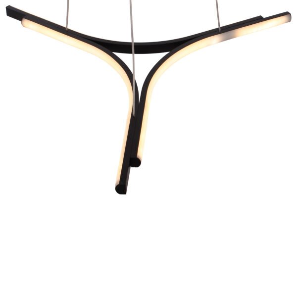 Simon Mat Siyah Boyalı 30 Watt Led 300K Salon Oturma Odası Genç Odası Ledli Avize