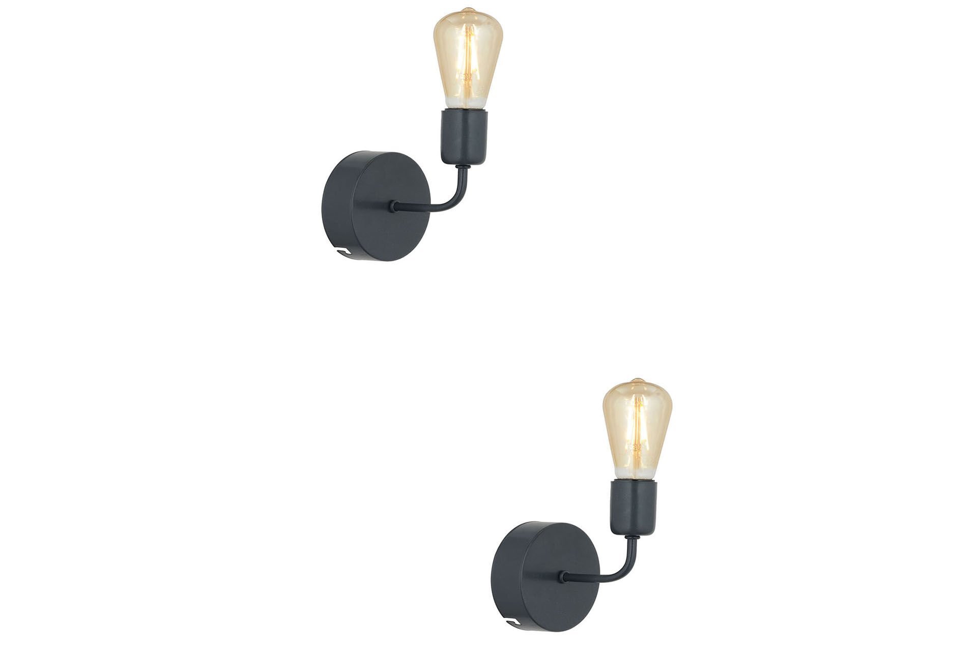 Core Siyah 2'li Aplik Seti Yatak Odası-Yatak başı,Cafe,Restoran için Duvar Lambası