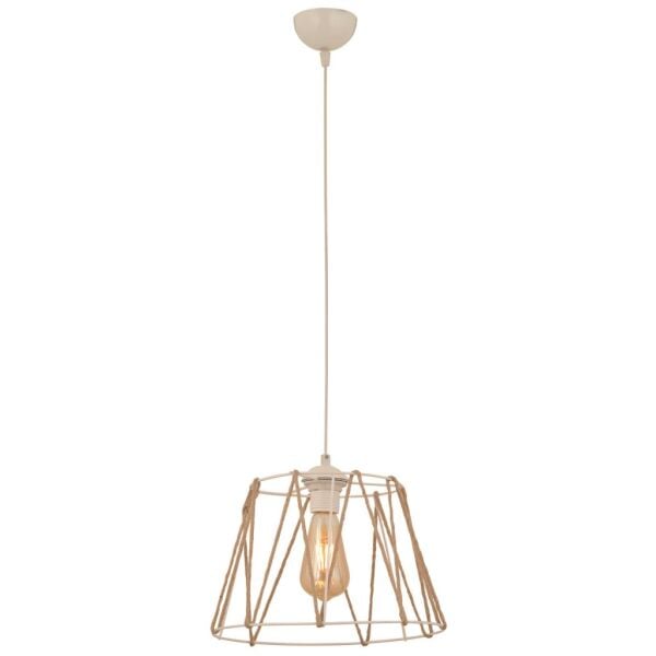 Kros Tekli Beyaz Halatlı Sarkıt Modern Sarkıt Mutfak Salon Sarkıt Avize