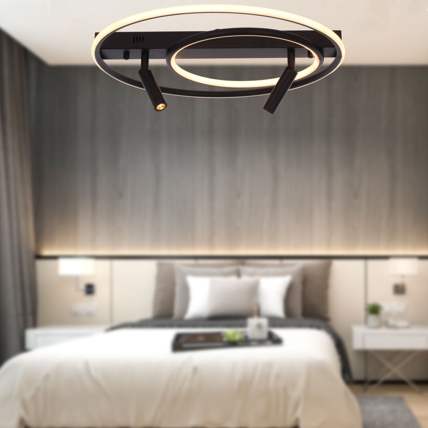Steve Mat Siyah Boyalı 50 Watt 300K Spot Salon Mutfak Genç Odası Ledli Avize