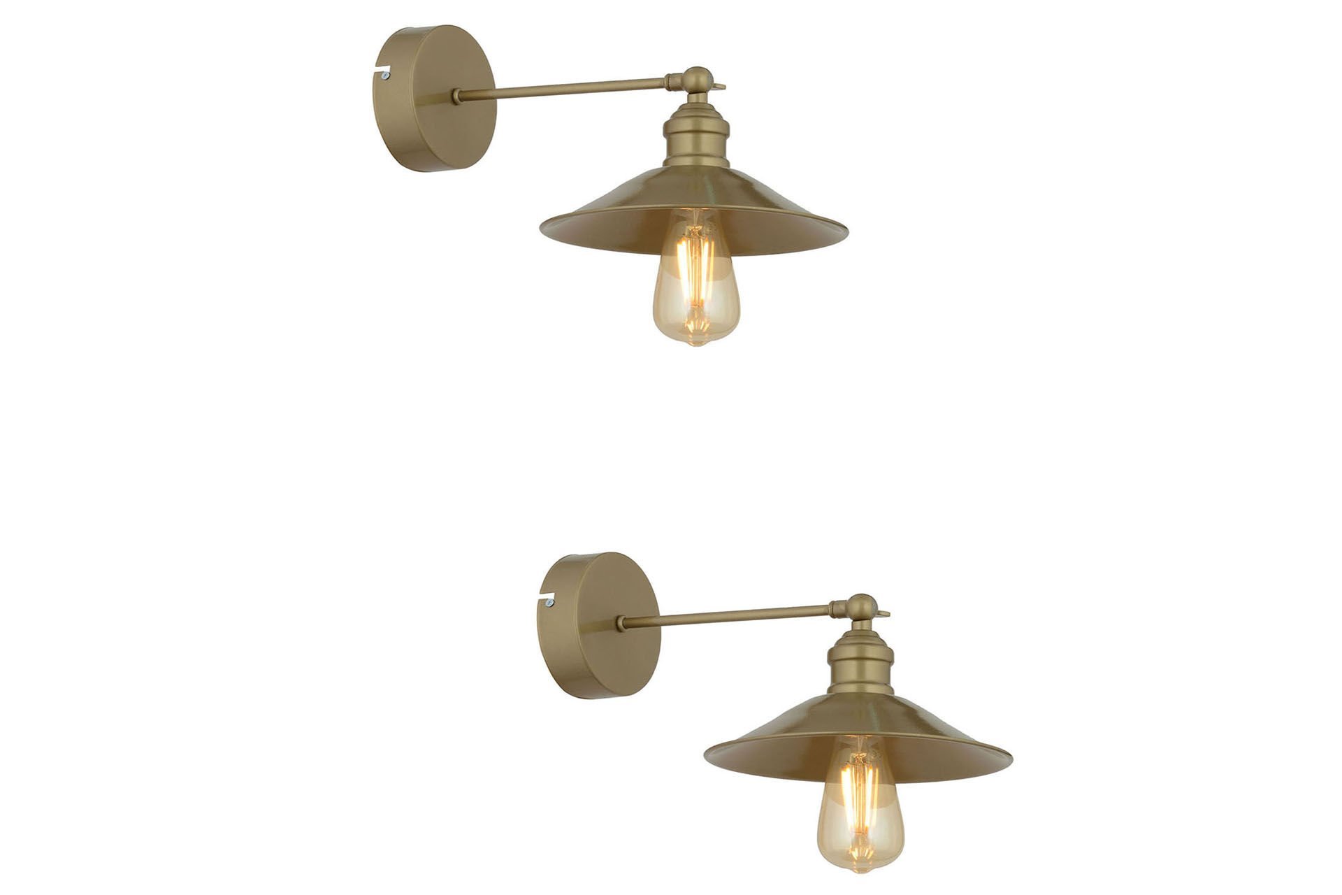 Yekta Eskitme Boyalı 2'li Aplik Seti Yatak Odası-Yatak başı,Cafe,Restoran için Duvar Lambası