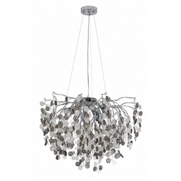 Masal 60'lık Yuvarlak Krom Kristal Taşlı Modern, Oturma Odası, Salon Avize