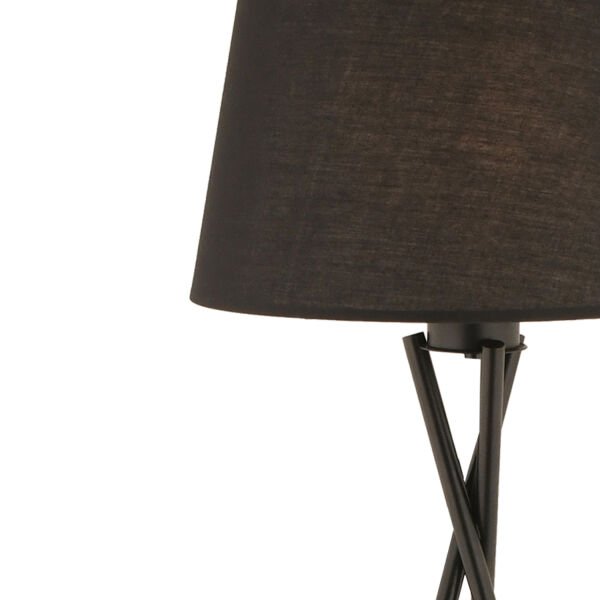 Papel Siyah Tripot Ayaklı Dekoratif Salon Lambader