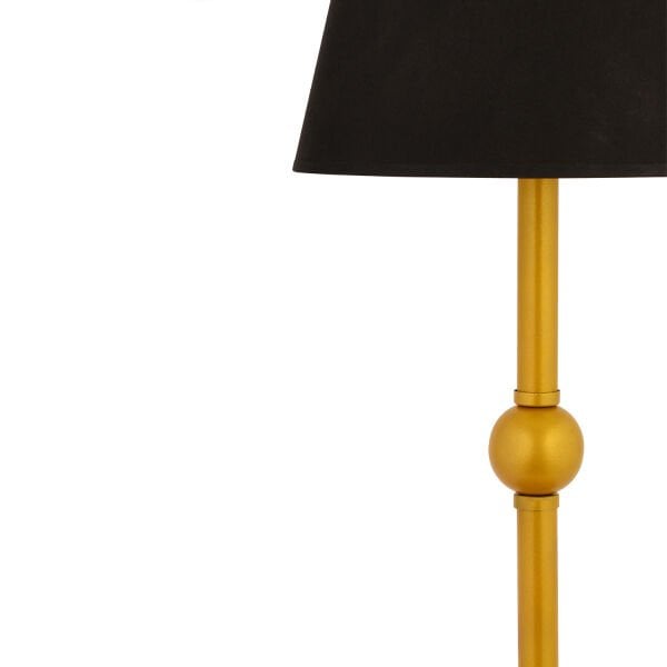 Semira Siyah Şapkalı Gold Masa Lambası Salon- Yatak Odası Modern Retro Abajur