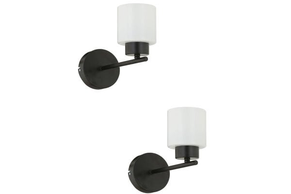 Lima Siyah 2'li Aplik Seti Yatak Odası-Yatak başı,Cafe,Restoran için Duvar Lambası