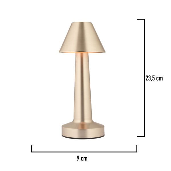 Percy Nikel Şarjlı Dokunmatik Dim Edilebilir 3 Renkli Masa Lambası 2000ma Pil Gücü Ile 7 Saat