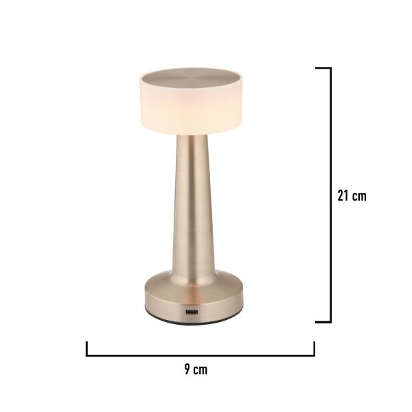 Retus Nikel Şarjlı Dokunmatik Dim Edilebilir 3 Renkli Masa Lambası 2000ma Pil Gücü Ile 7 Saat