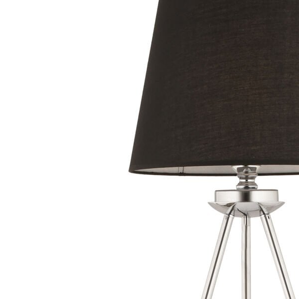 Epona Siyah Şapkalı Krom Modern Dekoratif Salon Lambader