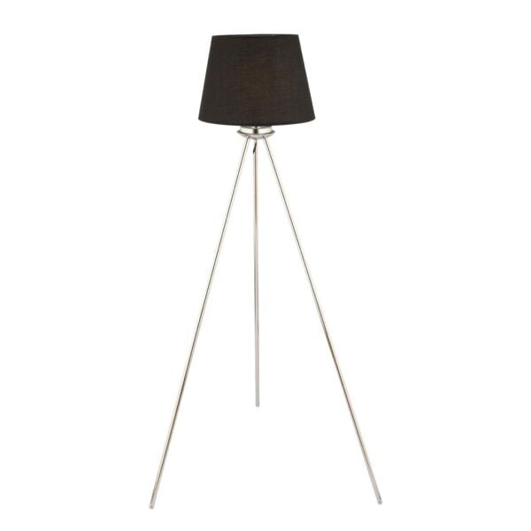 Epona Siyah Şapkalı Krom Modern Dekoratif Salon Lambader