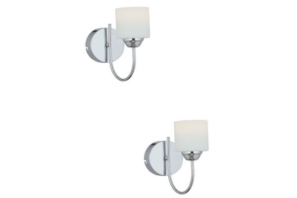 Esila Krom Kaplamalı 2'li Aplik Seti Yatak Odası-Yatak başı,Cafe,Restoran için Duvar Lambası