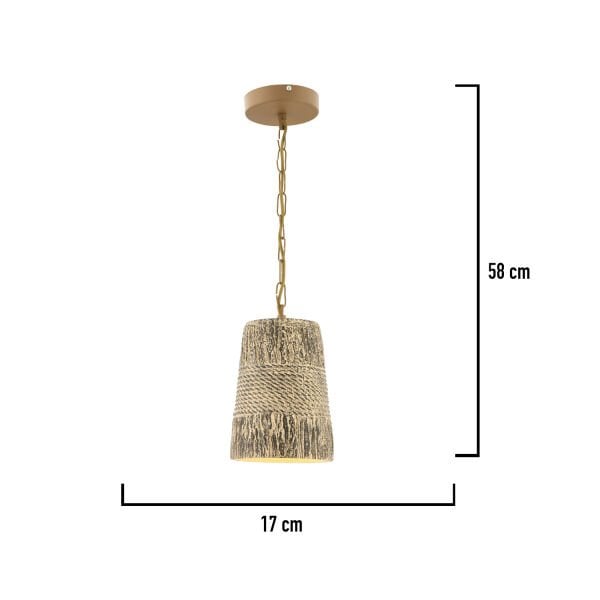 Pavle Beton Tekli Tasarım, Retro, Modern Sarkıt Avize