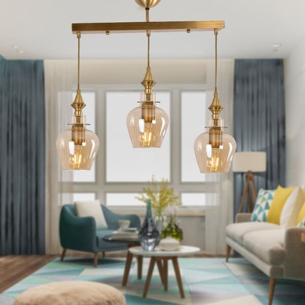 FARON 3 LÜ SIRALI ESKİTME SARKIT AVİZE