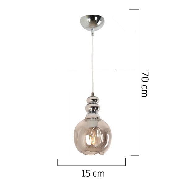 Gaspar Tekli Krom Modern Sarkıt Mutfak Salon Sarkıt Avize