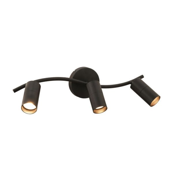 Dusan Siyah 3Lü Modern Duvar Lambası Spot Aplik