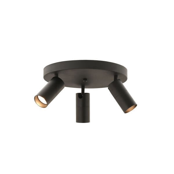 Dusan Siyah 3Lü  Plafonyer Modern Retro Tasarım Spot Avize