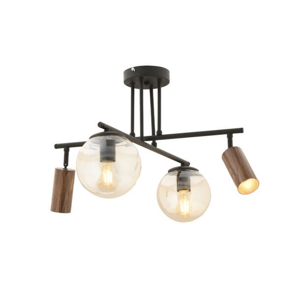 Perla Siyah 4Lü Plafonyer Modern Retro Tasarım Spot Avize