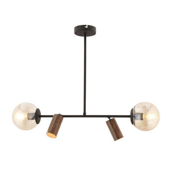 Alkan Siyah 4Lü Sarkıt Modern Retro Tasarım Spot Avize