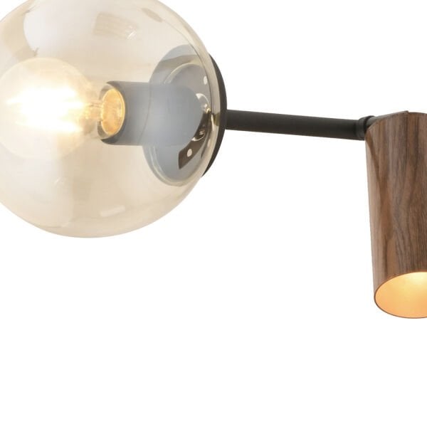 Alkan Siyah 4Lü Sarkıt Modern Retro Tasarım Spot Avize