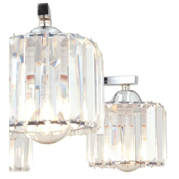 Amir 5 Kollu Krom Kaplama Kristalli Taşlı Modern Tasarım Kristal Salon Avize