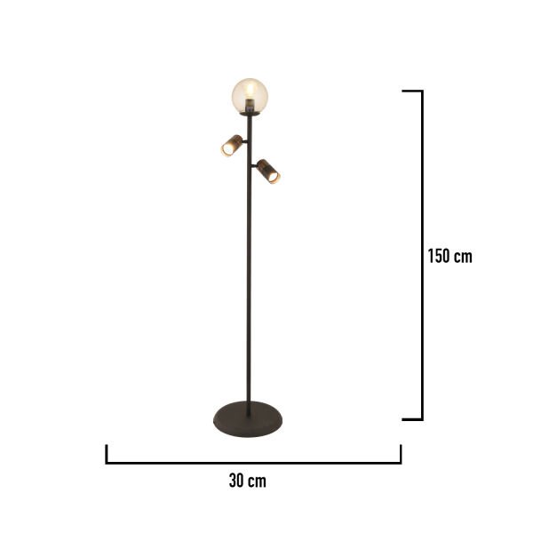 Mirela 3'Lü Modern Spot Başlıklı Modern Oturma Odası Köşe Salon Lambader