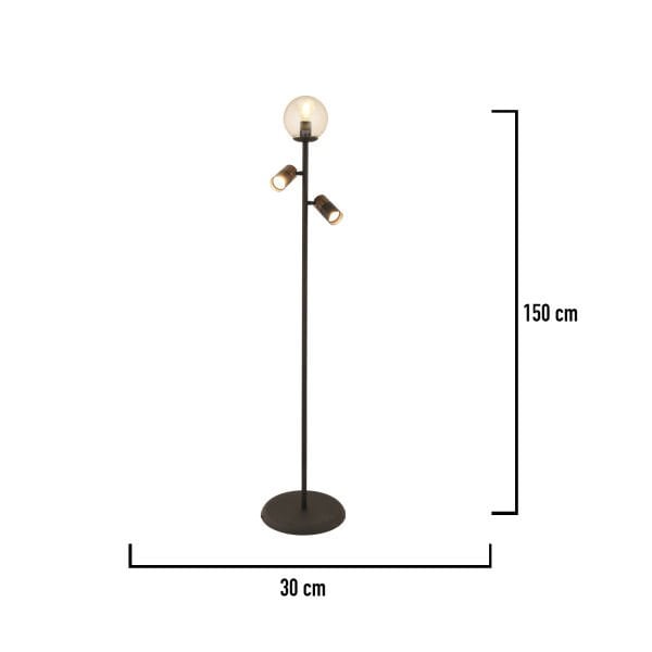 Mirela 3'Lü Modern Spot Başlıklı Modern Oturma Odası Köşe Salon Lambader