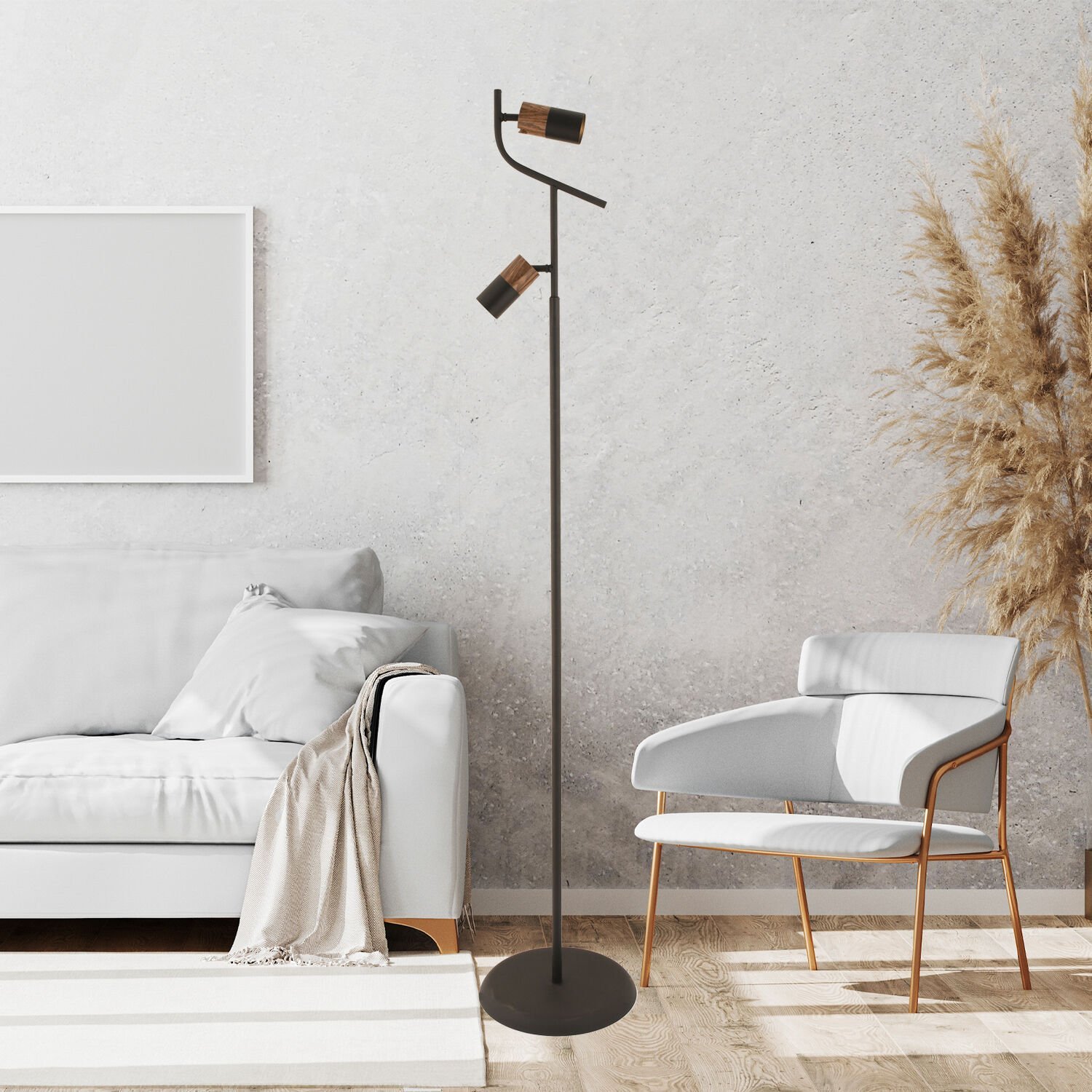 Darin 2Li Modern Spot Başlıklı Modern Oturma Odası Köşe Salon Lambader