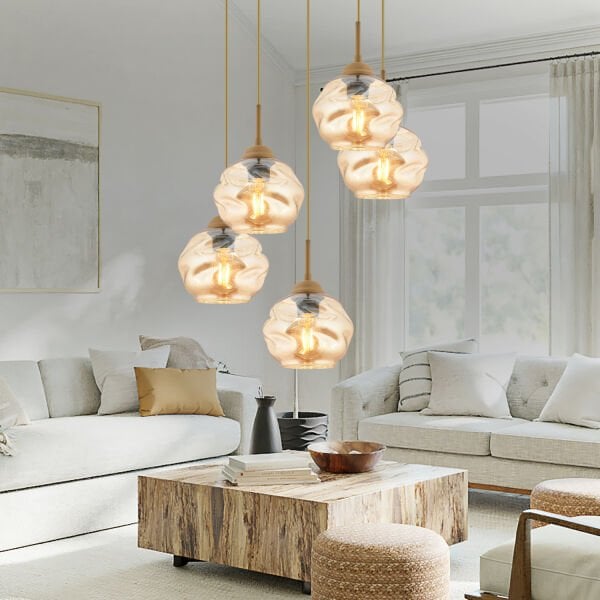 Darko 5Li Yuvarlak Eskitme Modern Sarkıt Oturma Odası Salon Sarkıt Avize