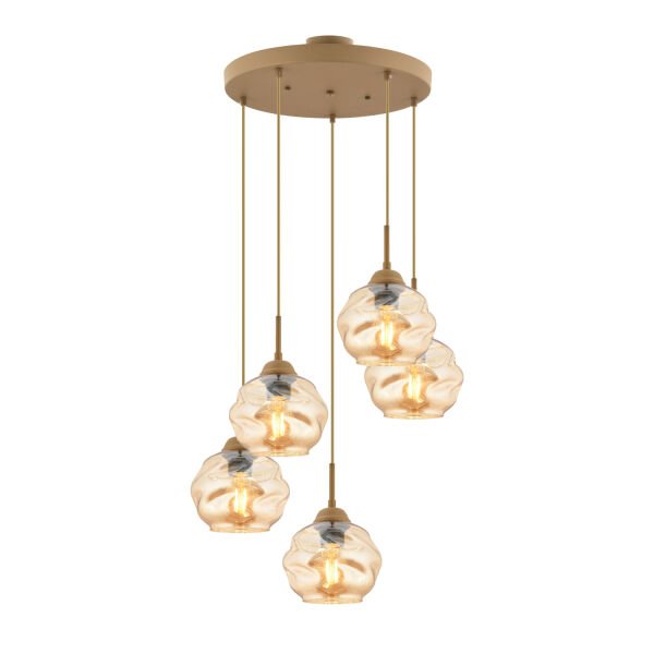 Darko 5Li Yuvarlak Eskitme Modern Sarkıt Oturma Odası Salon Sarkıt Avize